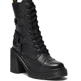 Dr. Martens Women's Chesney Harness Flare Heel Leather Boots