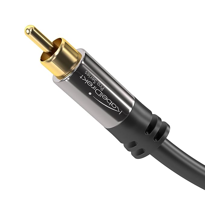 KabelDirekt - Digitales Koaxial- und Subwooferkabel - 10m - (Audiokabel, 1 Cinch zu 1 Cinch) - PRO Series