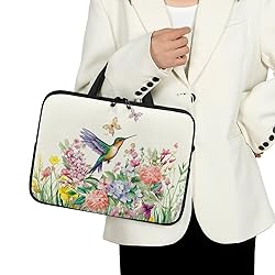 Uasibuni Flowers Bird Print Laptop Cover Case for