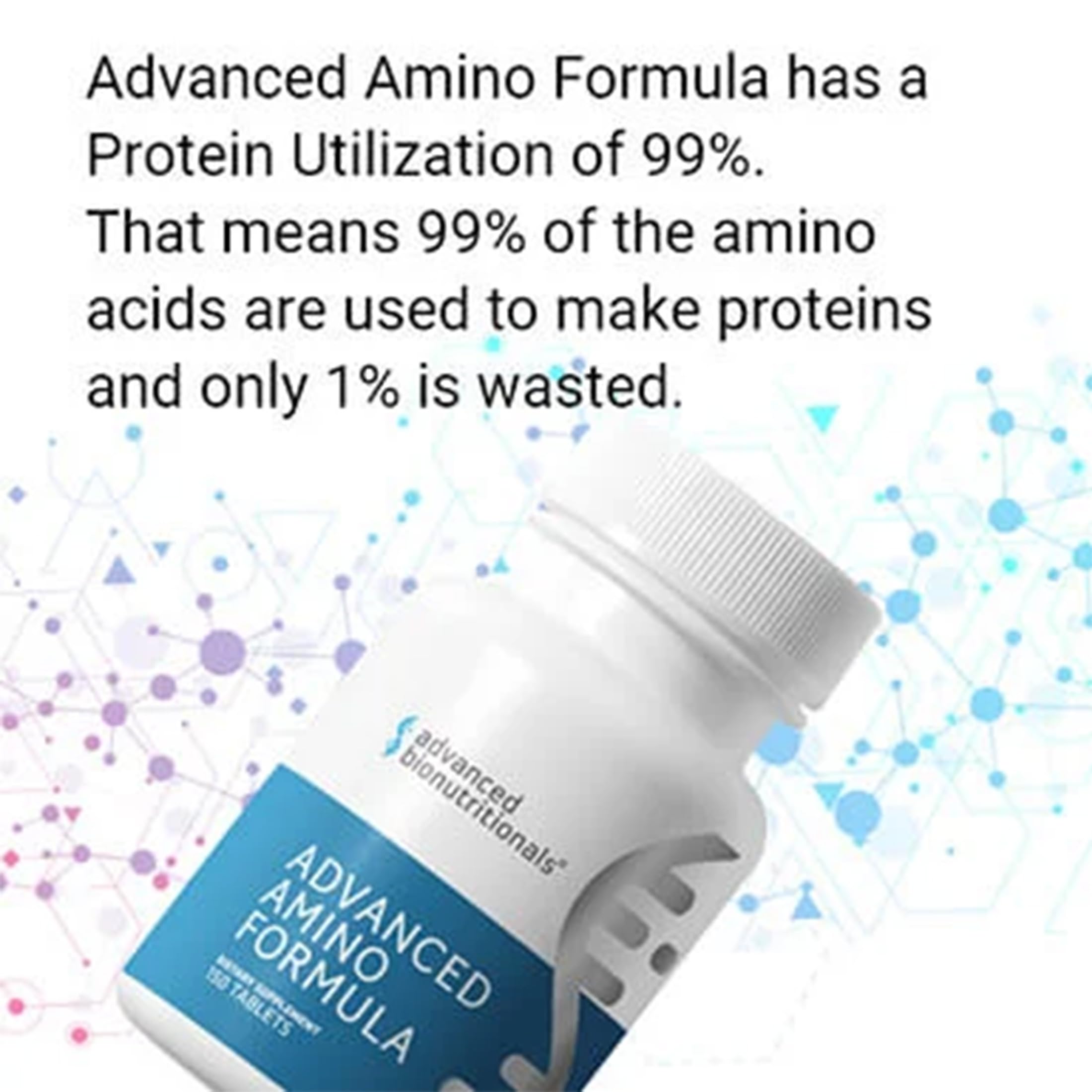 Advanced Bionutritionals – Advanced Amino Formula Tablets, Amino Acid Supplement, Build Muscle, Post Workout Recovery, Energy, Stamina, Non-GMO, Gluten Free, Dairy Free, Vegan (150 Tablets)