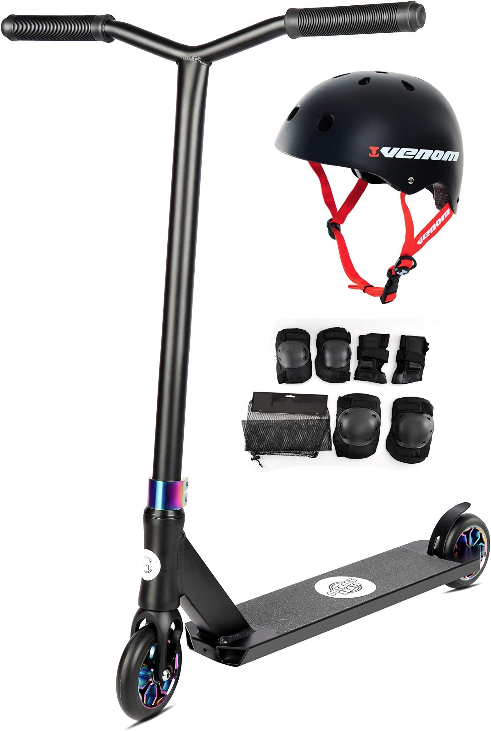 Outrage Stunt Scooter | Pro (Revenant/Hellfire) Custom Freestyle Kick Blue/Black | Premium, Top Spec.