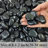 FANTIAN Natural Polished Black Pebbles 20-30mm for Garden Aquarium Vases 2 Small view 2