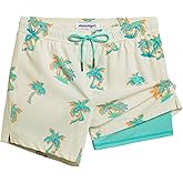 maamgic 5inch Mens Swim Trunks with Compression Liner 2-in-1 Swimming Shorts Stretch Quick Dry with Zipper Pockets