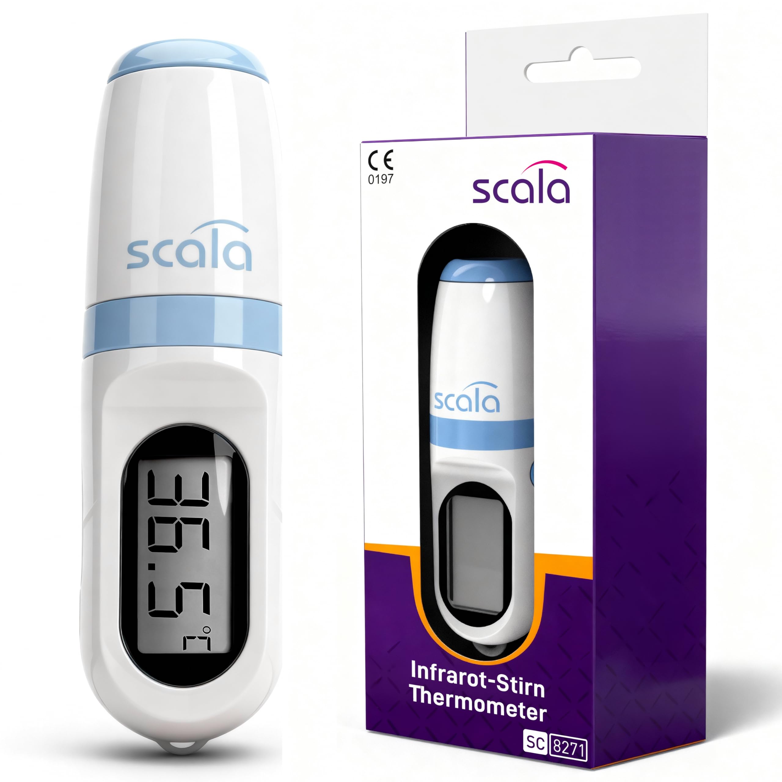 Scala Non-Contact Infrared Forehead Thermometer SC 8271 For Adults Kids & Babies