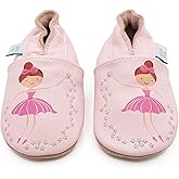 Dotty Fish Soft Sole Leather Baby & Toddler Shoes – Barefoot Feel Crib Shoes for Boys & Girls, Lightweight, Flexible, Non-Slip, Elasticated Ankles, Podiatry Approved, British Brand, 0–5 Years