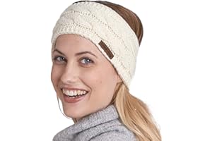 Brook + Bay Women's Ear Warmer Headband - Ivory, Fleece Lined, One Size Fits Most, Unisex Headband for Ear Warm, Hair Accessories