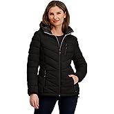 Nautica womens Packable Stretch Puffer Jacket – Midweight Water-resistant Coat Adjustable Hem