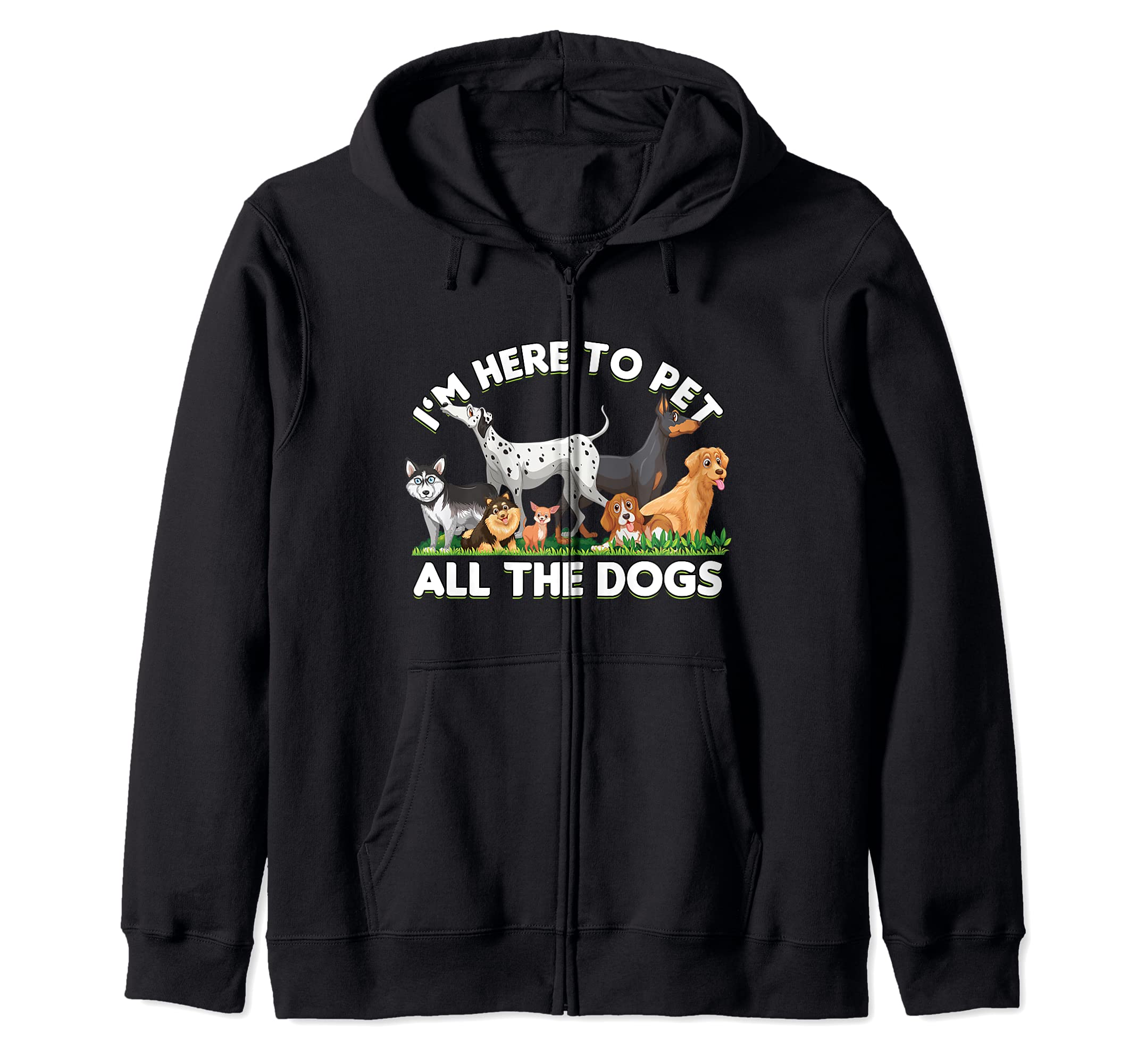 Pet All The Dogs Breed Vet Tech Dog Owner Lover Friend Puppy Zip Hoodie