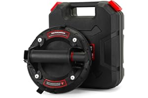 Hsmihair 8" Glass Suction cup,Heavy Duty Vacuum Glass Suction Cups to Lift Large Glass,Industrial Vacuum Suction Lifter with Handld for Heavy Lifting,Granite,Window,Windshield.220 lbs Load Capacity.