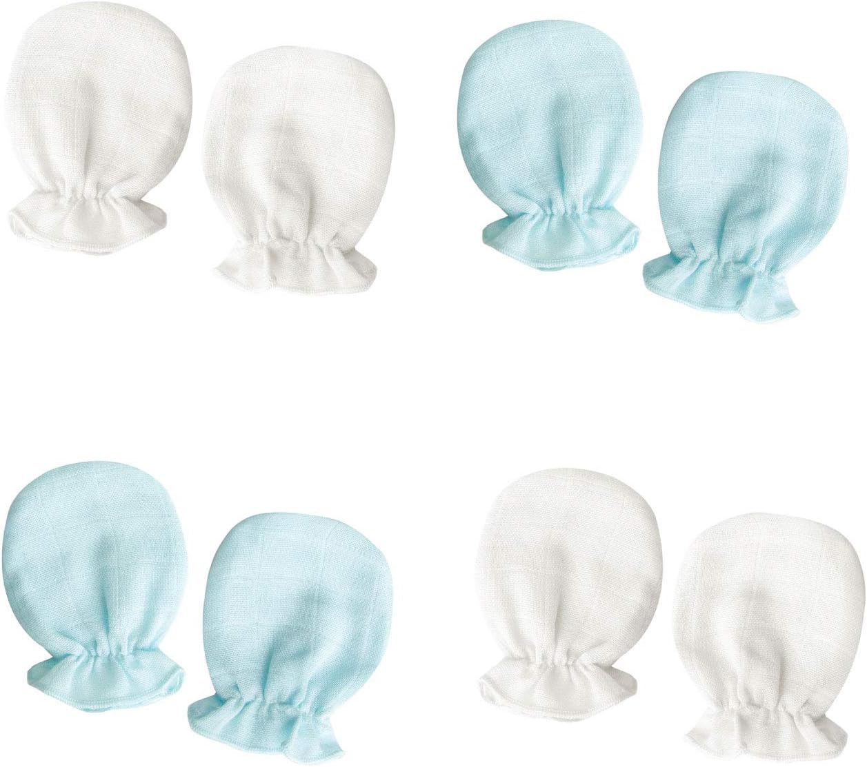 Premium Newborn Bamboo Gloves No Scratch Mittens For 0-6 Months Girls - Pastel Pink
