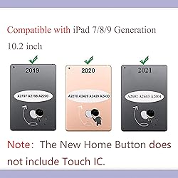 T Phael Black Home Button Replacement for iPad