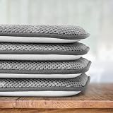 Casabella Memory Foam Chair Cushions Non Skid 40x40 Honeycomb Set of 4 view 2