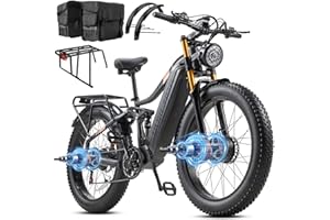 Electric Bike for Adults 3000W/1500W AWD Dual Motor Up to 280 KM Long Range 48 KPH ebike 48V 60AH/40AH/30AH/20Ah Removable Ba