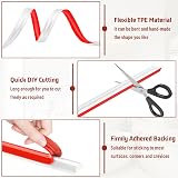 Fixmend TPE Quadrant Trim 12mm x 9mm Self Adhesive White 3m view 3