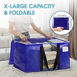 BlissTotes 2 Pack Moving Bags with Clear