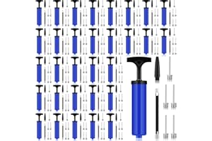 Fumete 100 Sets Ball Pump Bulk Operation Christmas Items Air Pump for Sports Balls Include Needle Nozzle Extension Hose Portable Hand Inflation Kit for Basketball Soccer Football Balloon