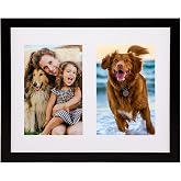 THCASITO Picture Frames 8x10 Black Display 4x6 Double Mat Photos Frame Horizontal and Vertical for Desk or Wall Decor