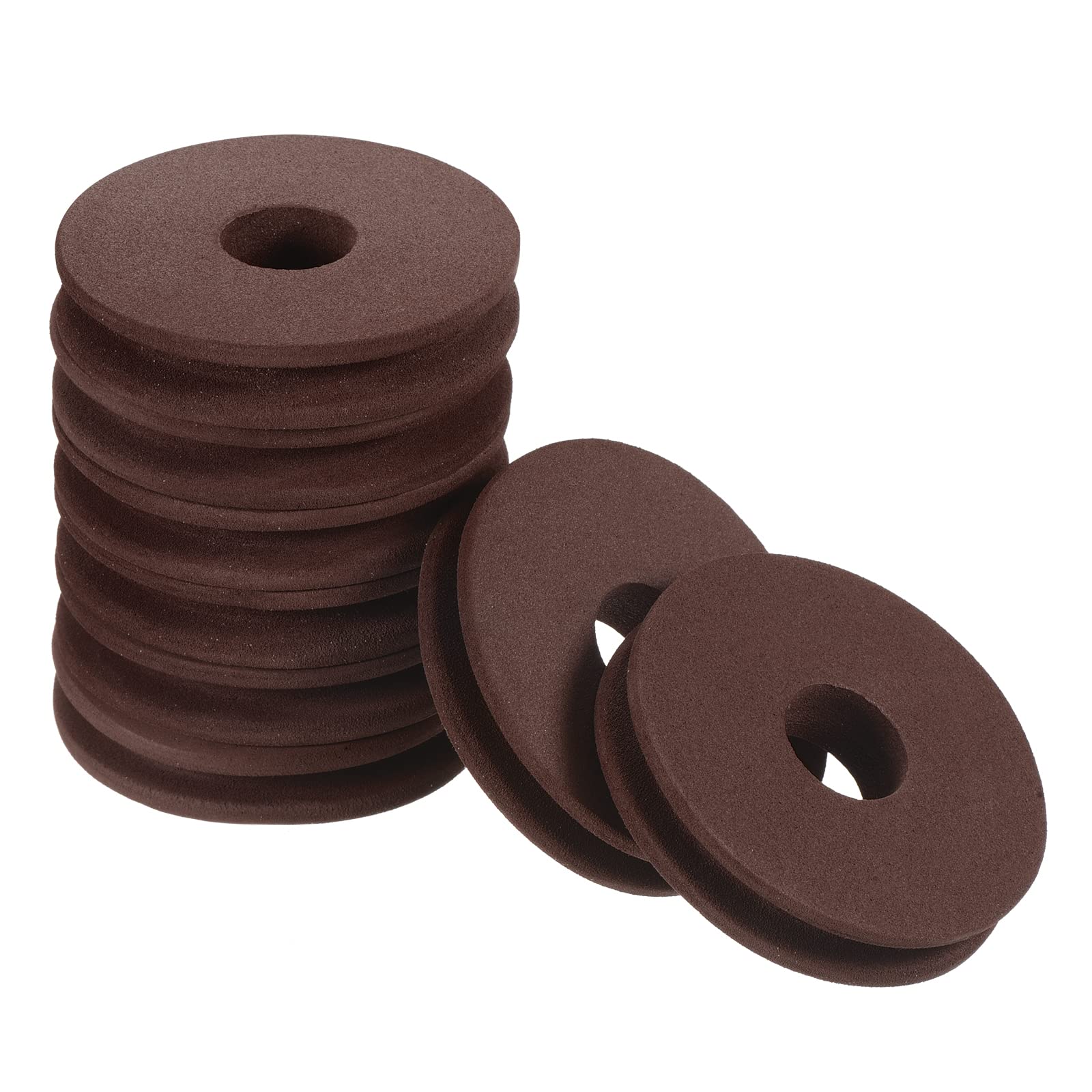 PATIKIL 2.24 Inch Fishing Line Spool, 100 Pack EVA Foam Fishing Winding Board Plates Fly Fishing Gear Organizer for Fishing Line Storage, Brown