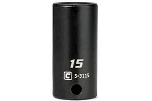 Capri Tools 3/8 in. Drive 15 mm Semi-Deep Impact Socket