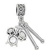 LaBenie Dangle Drum and Sticks Set Charm