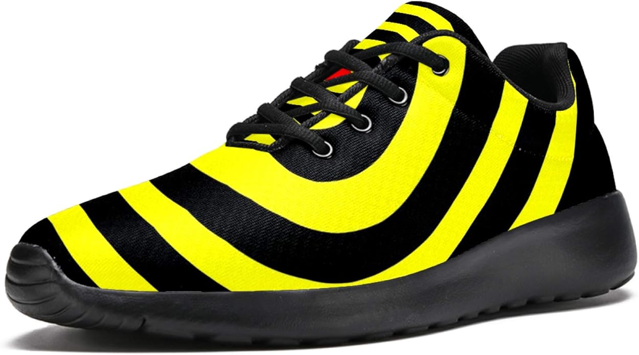 MAPOLO Yellow Targets Red Bullseye Men's Casual Walking Shoes Sneaker