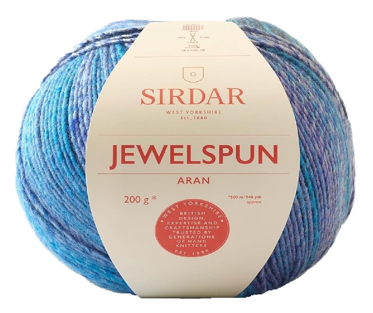 Sirdar Jewelspun Aran, Turquoise Sky (854), 200g
