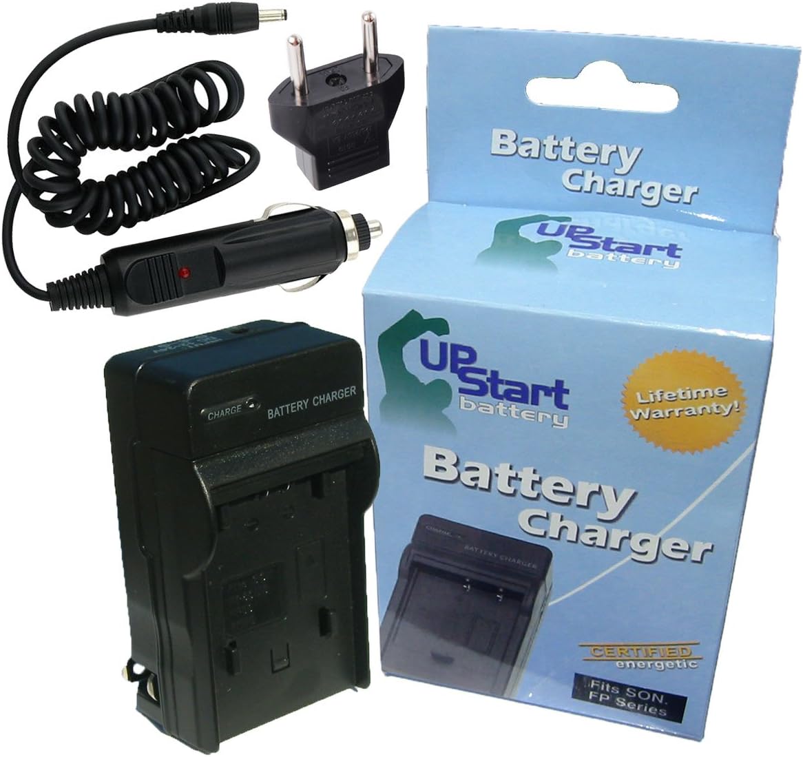Replacement for Canon PowerShot S120 Charger with Car Plug & EU Adapter - Compatible with Canon NB-6L Digital Camera Chargers (100-240V)