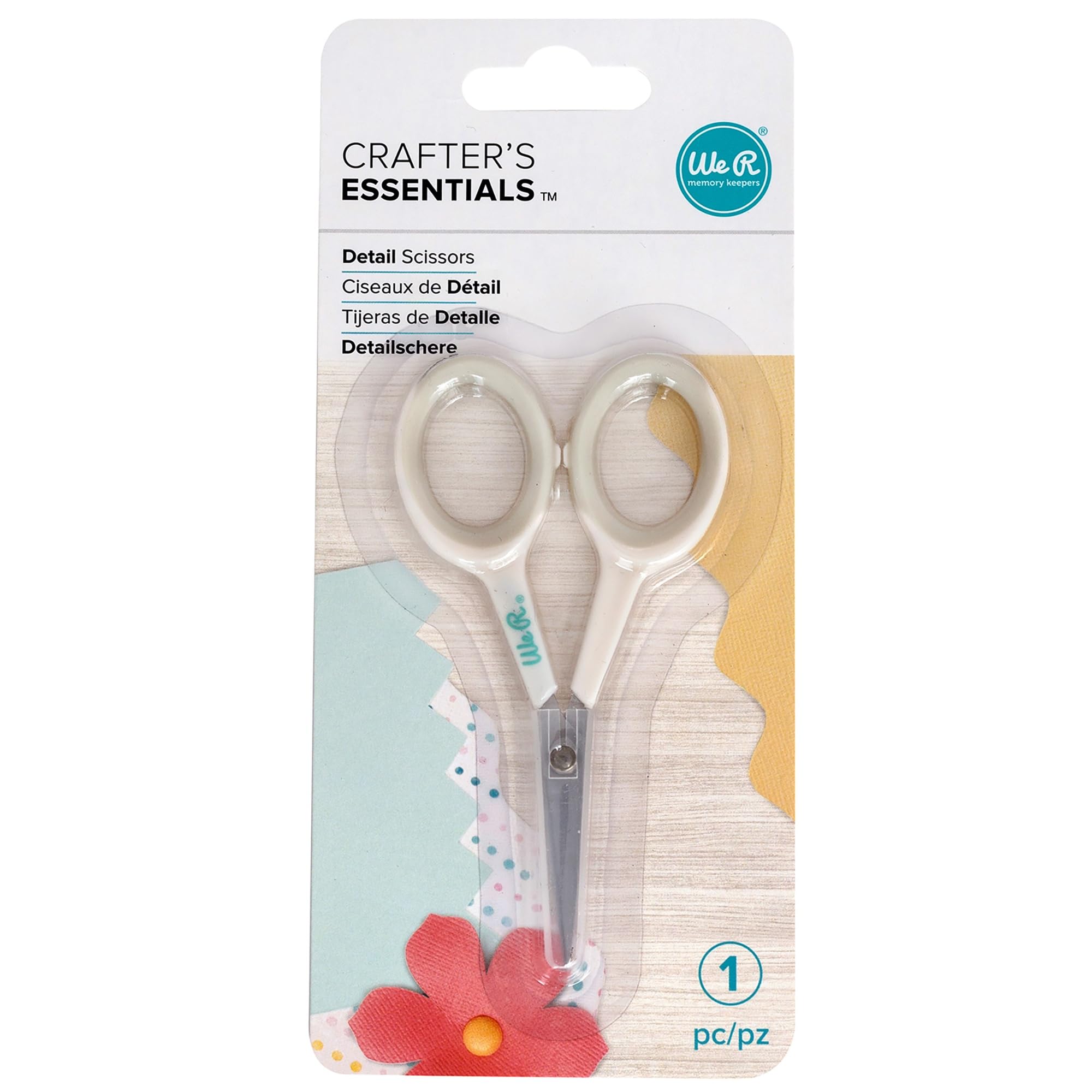 We R Memory Keepers We Detail Scissors-White, Multi-Colour, 18.3 x 8.2 x 1 cm