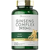 Carlyle Ginseng Complex Capsules | 200 Count | Non-GMO and Gluten Free Extract | Traditional Herbal Root Supplement