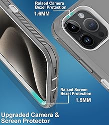 for iPhone 15 Pro Max Case, with Built in Screen