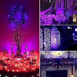 Halloween Purple Fairy String Lights: 12 Pack 7 Ft