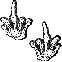 Neva Nude F You Skeleton Hand Black Glitter Nipztix Pasties Nipple ...