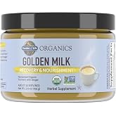 Garden of Life Organics Golden Milk Powder, Gluten-Free, Vegan, 30 Servings | Turmeric Root,Turmeric Powder, Ashwagandha, Coconut Water &amp; Probiotics, Golden Milk Recovery &amp; Nourishment, Non-GMO