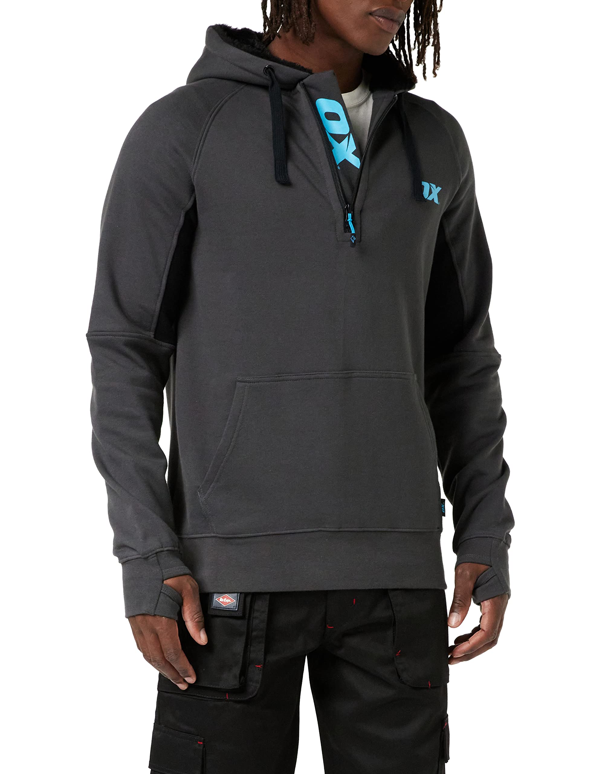 OX Hoodie - M - Black - Grey