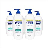 Sanex Expert Skin Health Moisturising Shower Gel 4 Pack 720ml Pump Bottles view 1