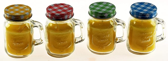 RSW International Kerzen im Glas, Citronella, 9,5 cm, 4 Stück