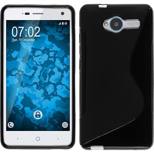 PhoneNatic Case kompatibel mit ZTE Blade L3 - schwarz Silikon Hülle S-Style + 2 Schutzfolien