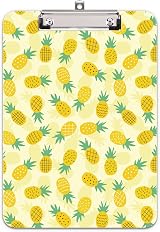 Hnogri A4 Clipboard Yellow Pineapple Low-Profile Clip 80-100 Sheets