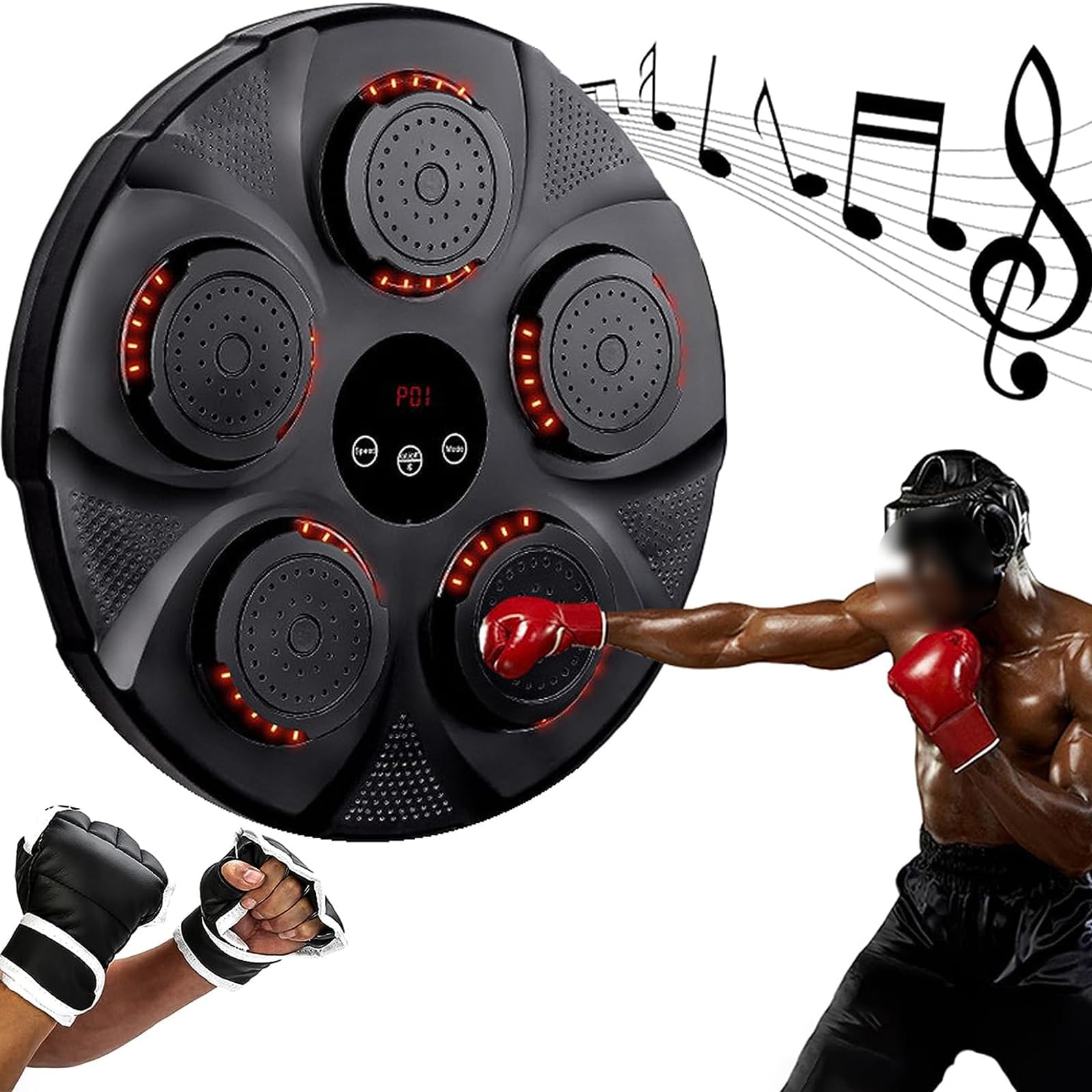Musical Boxer JWWBM Music Boxing Machine, Rechargeable Eletronic Boxing Wall Target ...
