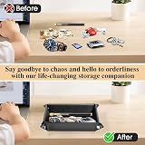 Ufkaa PU Leather Valet Tray Gift for Men - Stylish Organizer for Essentials view 2