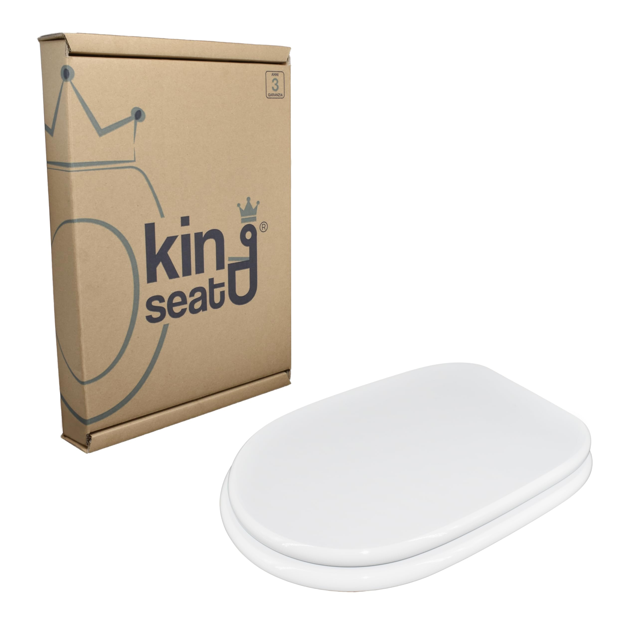 Yes Hygienic Seat Cesame Synthesis Dedicated Toilet Seat, White