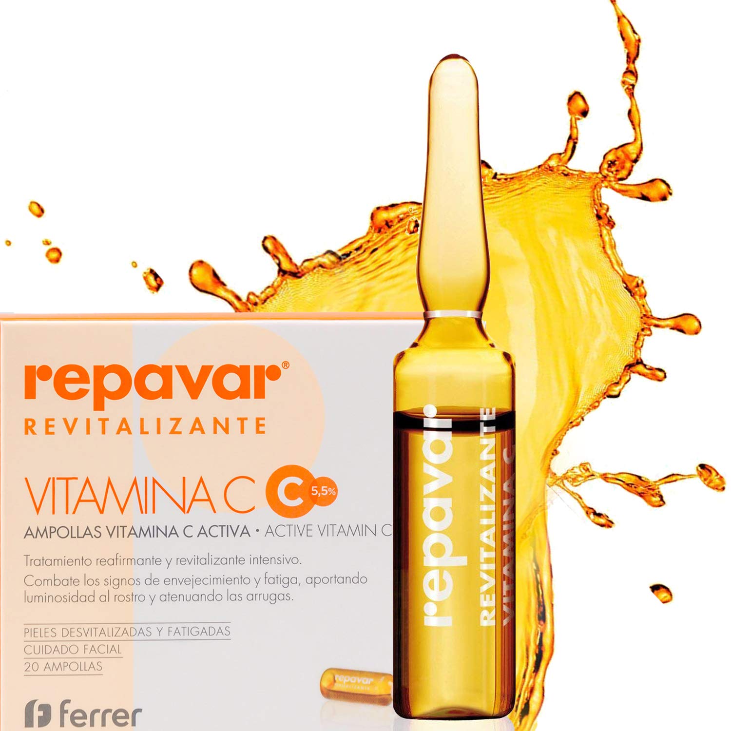 Active Vitamin C Ampoules by REPAVAR Beauty Flash Effect Natural