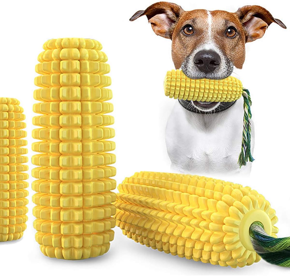 Kitchen & Dining : Dog Chew Toys Corn, Dog Toys Puppy Toothbrush Teeth Cleaning Toys, Tough Chew Toys for Medium Large Dogs, Rubber Chew Toys for Dogs, Tough Dog Chew Toys for Aggressive Chewers : 
