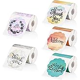 Gersoniel 700 Pcs 2 Inch Round Thermal Labels Waterproof Circle Direct Thermal Stickers Printable Labels for Valentine's Day Gift Wrapping Thanks Card Small Business Logo(Shell,Scalloped)