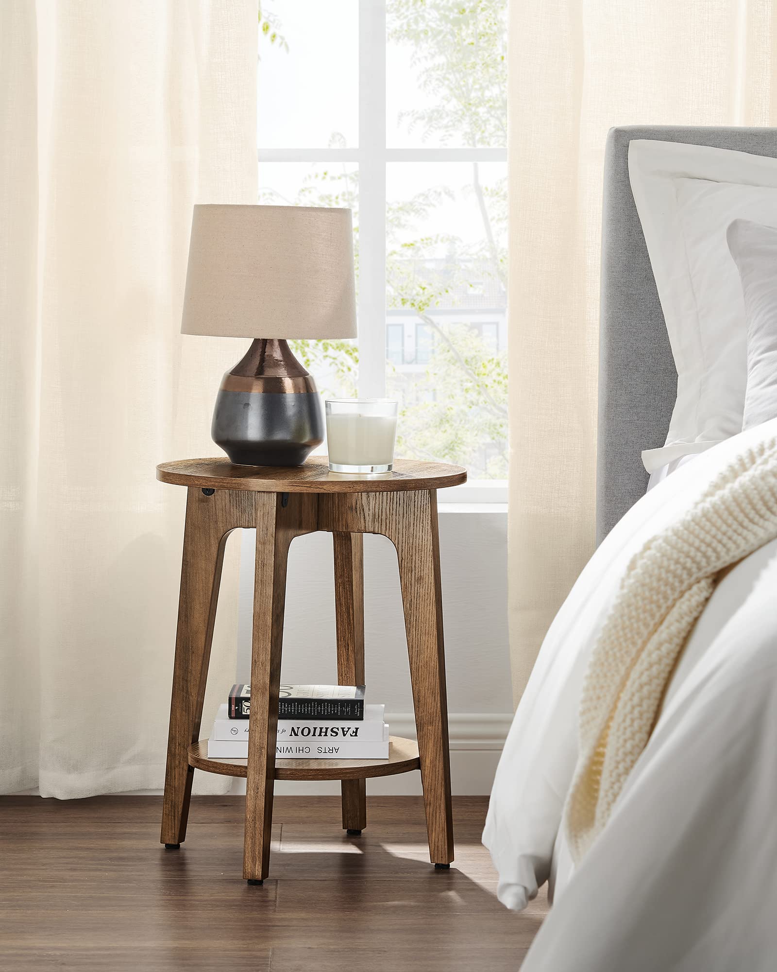 VASAGLE Round Side Table