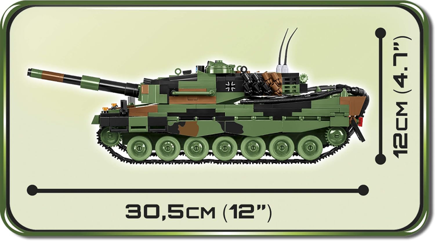 COBI Small Army Tank Museum Leopard 2 A4, Multicolor, Green, Brown, Black, ca. 50 cm - Image 5