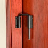 SKKKBA Patio Sliding Door Loop,2.36in 90/180 Degree Sliding Glass Door Latch，Security for Screen Door,Rv Sliding Door Latch,Barn Door Lock Latch,Security to Enhance Home Safety (Black 1 pcs)