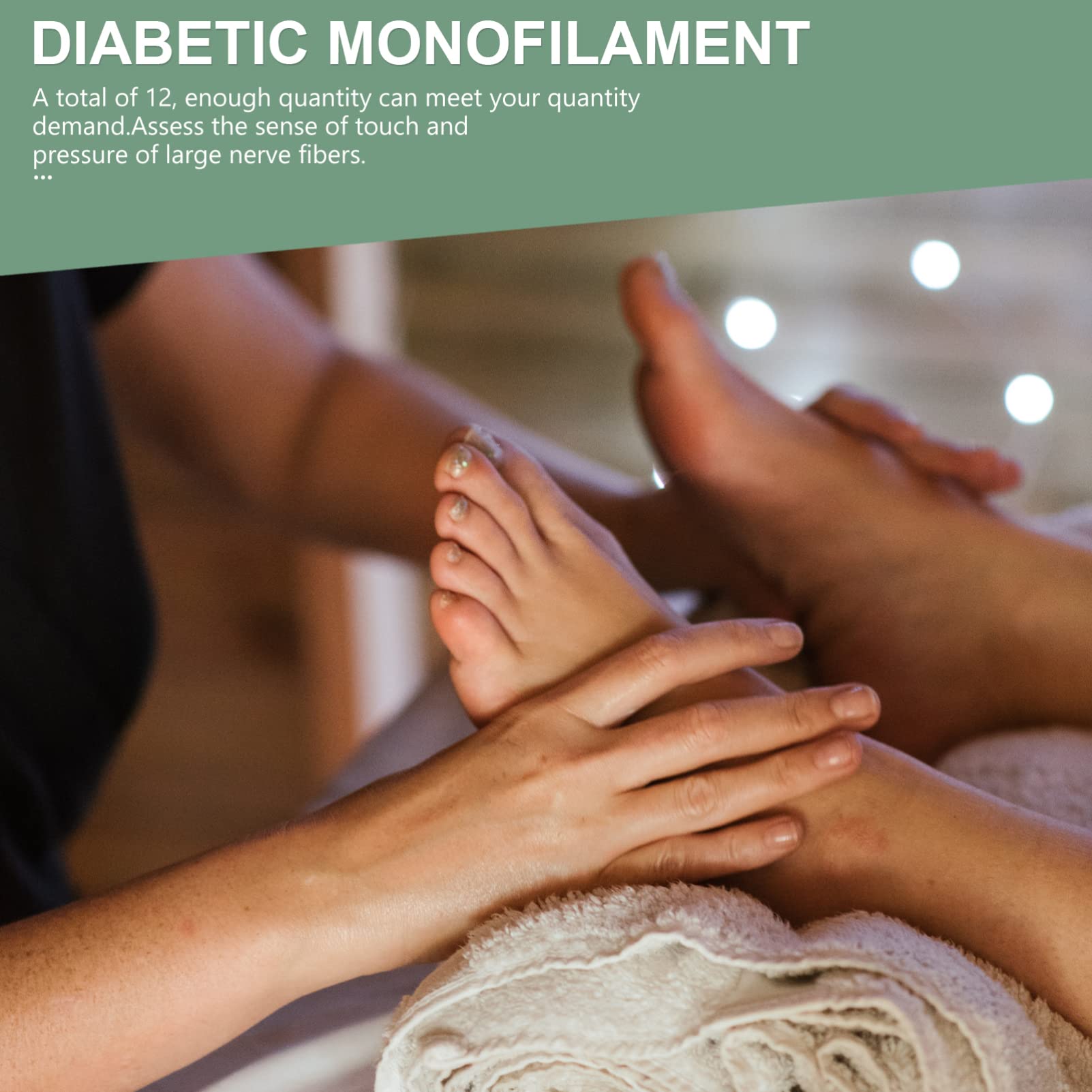 12pcs Monofilament Pen, 10g Foot Neuropathy Test Monofilament FootFilament Diabetic Pen Retractable Foot Tester Nerve Skin Contact Needle Foot Probe