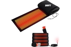 Glooglitter 20 ft RV Heated Sewer Hose Cover RV Sewer Hose Kit -20°F Rvs Heated Waste Discharge Hosepipe, Heating Sleeve for Rvs Camper Accessories, Not Including Hosepipe (Black)