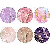 Nsotts (6 Pack) Collapsible Cell Phone Grip for Smartphones,Expanding Cellphone Holder for Phone - Purple Rose Gold Pink Marble